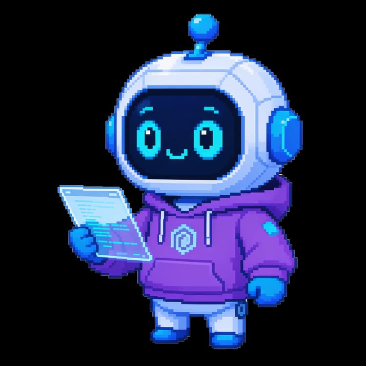 Маскот aify.studio в костюме цифрового помощника