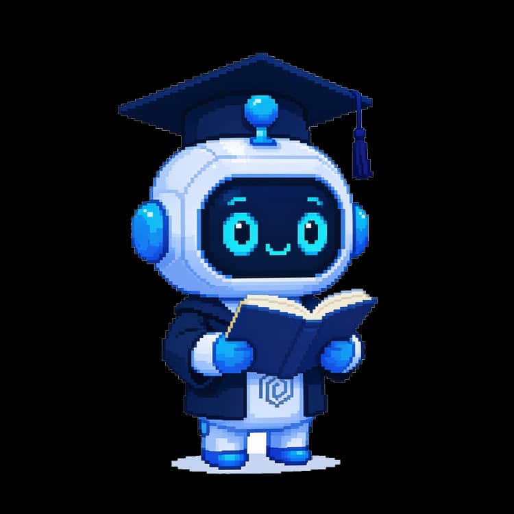 Маскот aify.studio в академической шапочке