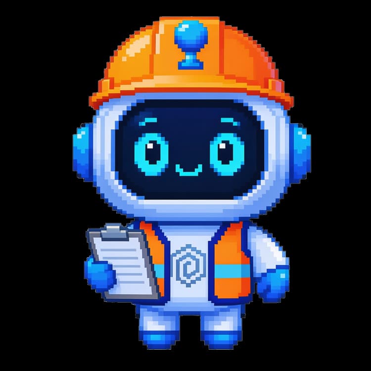 Маскот aify.studio в защитной каске и жилете