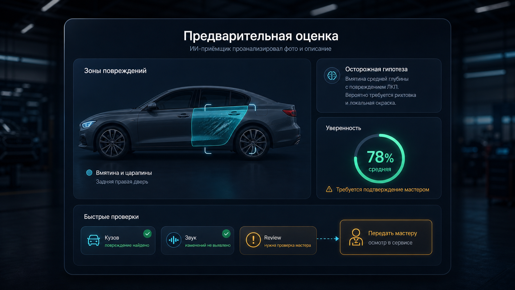 3. Собираем карточку приёмки