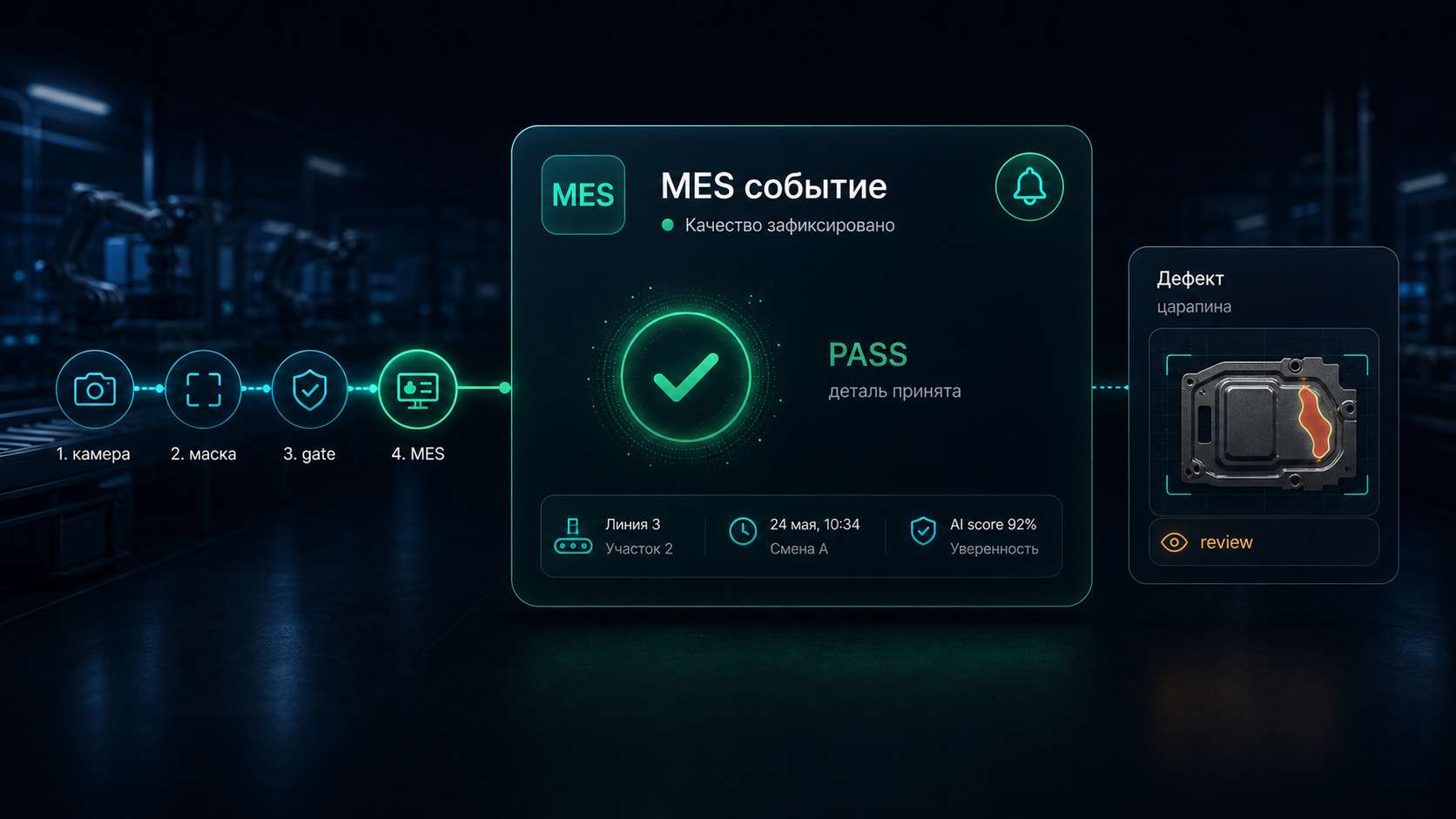 4. Создаём событие для MES